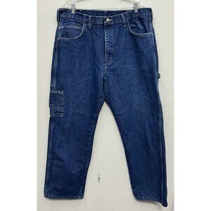 Bulwark FR Jeans Mens 38x31 Blue Fire Resistant Carpenter Straight Work Denim